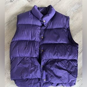 Purple LL Bean, Down Puffer Vest, Large